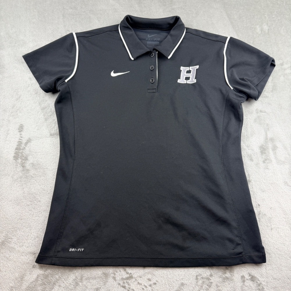 Nike Dri-FIT Women's L Large Black Polo Shirt 476325-012
